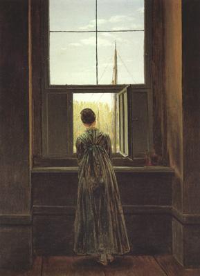 Caspar David Friedrich Woman at a Window (mk22) Germany oil painting art